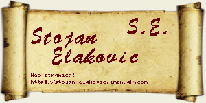 Stojan Elaković vizit kartica